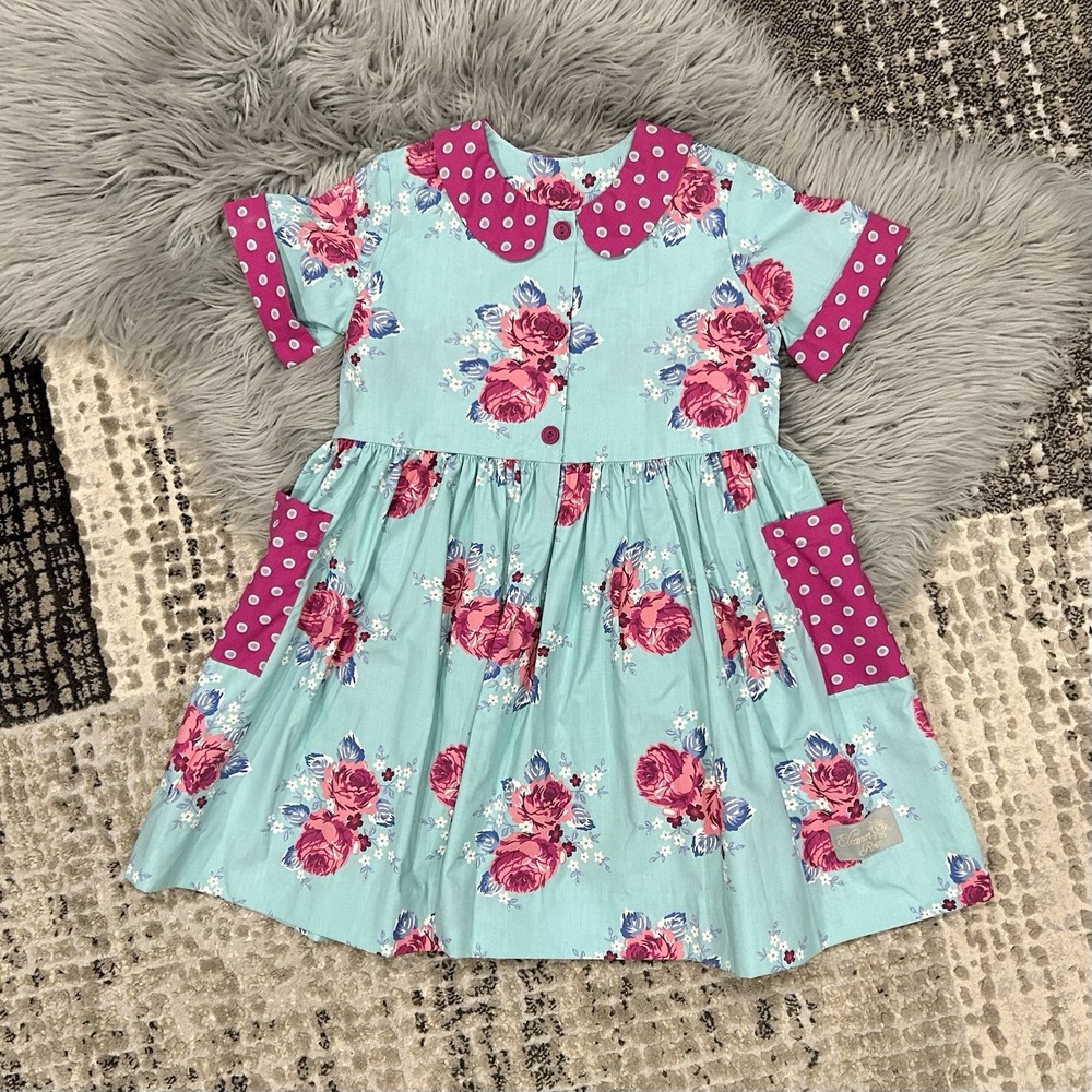 Eleanor Rose Girls Marilyn Dress In Sarah Roses NEW IN BAG Size 8-10